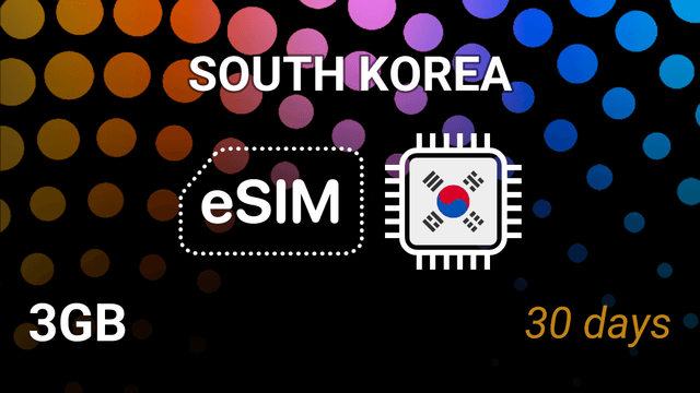 eSIM South Korea: 3GB for 30 Days – LG U+, SKTelecom, 5G