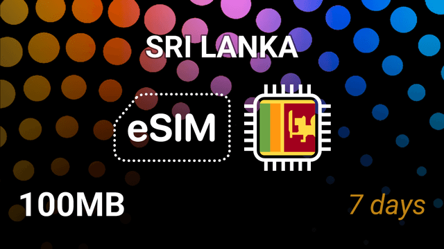 eSIM Sri Lanka: 100MB, 7 Days, Mobitel 4G Internet Plan