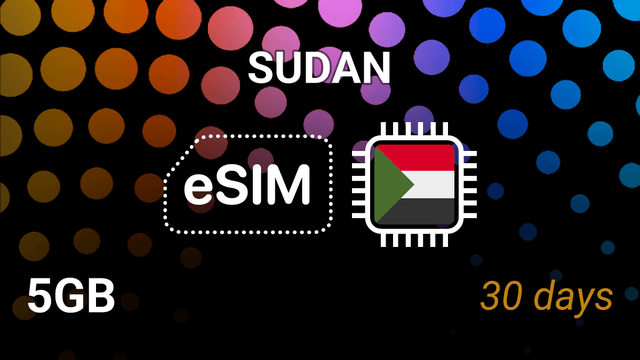 eSIM Sudan: 5GB Internet Plan, 30 Days, MTN 4G