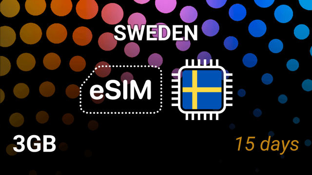 eSIM Sweden: 3GB for 15 Days – 5G Internet, Top Operators