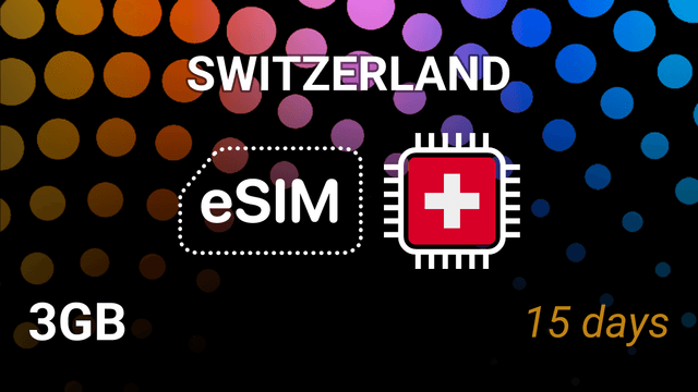 eSIM Switzerland: 3GB for 15 Days – Salt & Sunrise Internet Plan