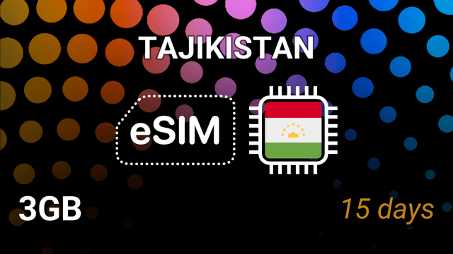 eSIM Tajikistan: 3GB for 15 Days – ZET 4G Internet Plan