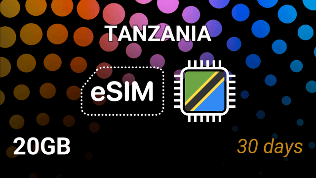 Tanzania eSIM 20GB 30 Days – Vodafone 3G Internet Plan