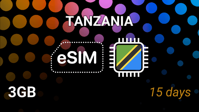 eSIM Tanzania: 3GB Internet, 15 Days, Vodafone 3G – Best Tariff