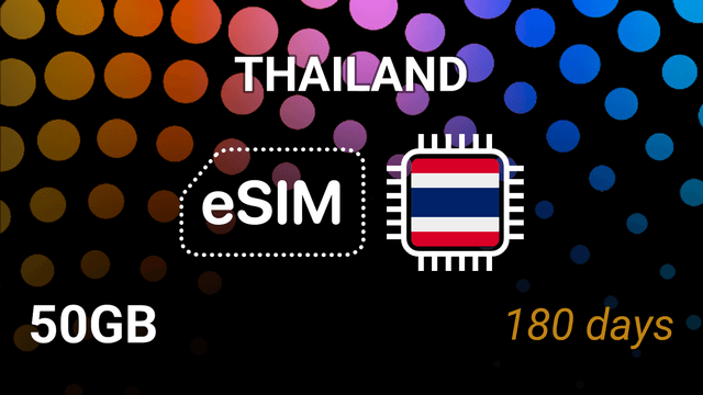 eSIM Thailand: 50GB for 180 Days – AIS, DTAC, TrueMove H