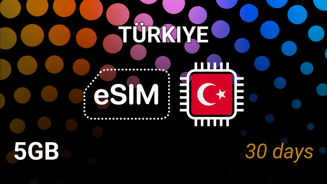 eSIM Turkey 5GB 30 Days – Mobile Internet, Türk Telekom 5G