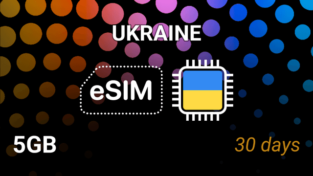 eSIM Ukraine: 5GB Internet, 30 Days, Kyivstar 4G, Top Up