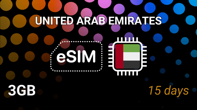 eSIM UAE: 3GB for 15 Days – Du & Etisalat Internet Plan
