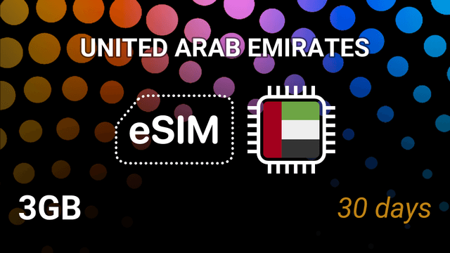 eSIM UAE: 3GB Internet, 30 Days, Du & Etisalat, 5G