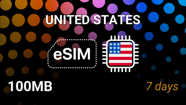 eSIM USA: 100MB for 7 Days – T-Mobile & Verizon Internet Plan