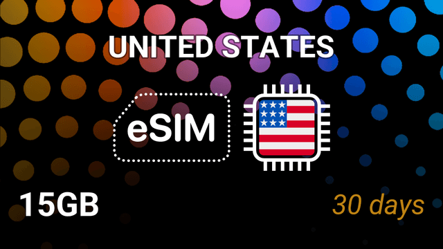 eSIM USA 15GB 30 Days – T-Mobile & Verizon Internet Plan