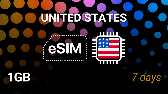 eSIM USA: 1GB for 7 Days – T-Mobile & Verizon Internet Plan