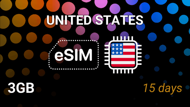 eSIM USA: 3GB for 15 Days – T-Mobile & Verizon Internet Plan