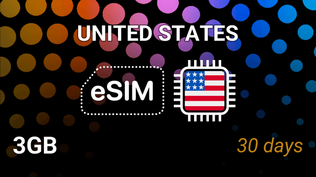 eSIM USA 3GB 30 Days – T-Mobile & Verizon Internet Plan