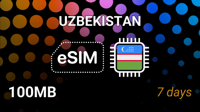 eSIM Uzbekistan: 100MB Internet, 7 Days, Beeline 4G Tariff