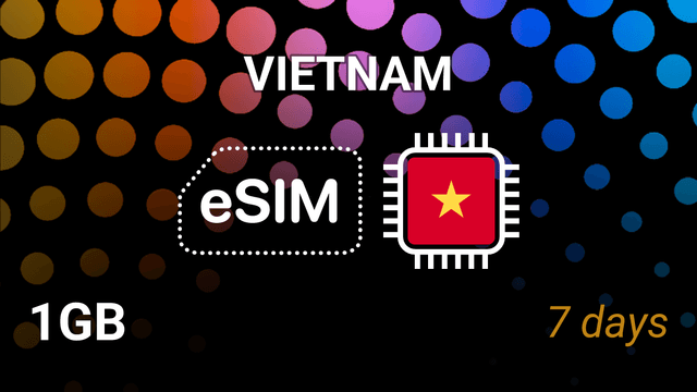 Vietnam eSIM: 1GB for 7 Days – Vinaphone 4G Mobile Internet
