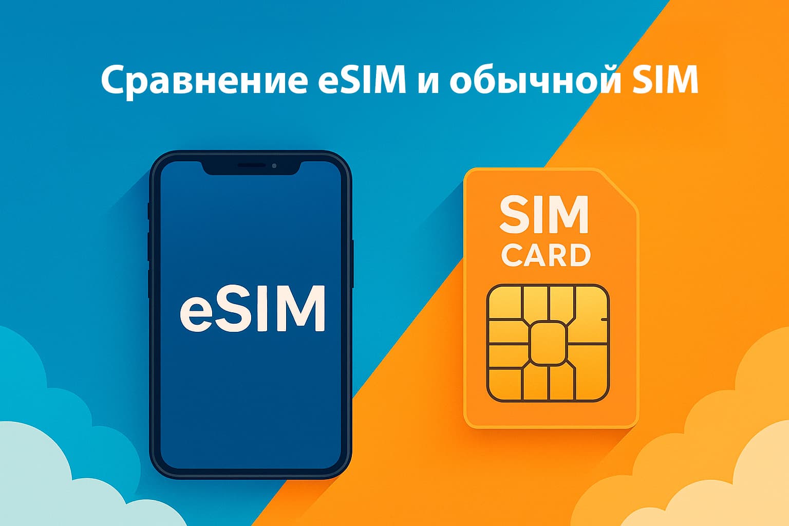 eSIM и SIM-карта: похожие функции — разные подходы к мобильной связи. 