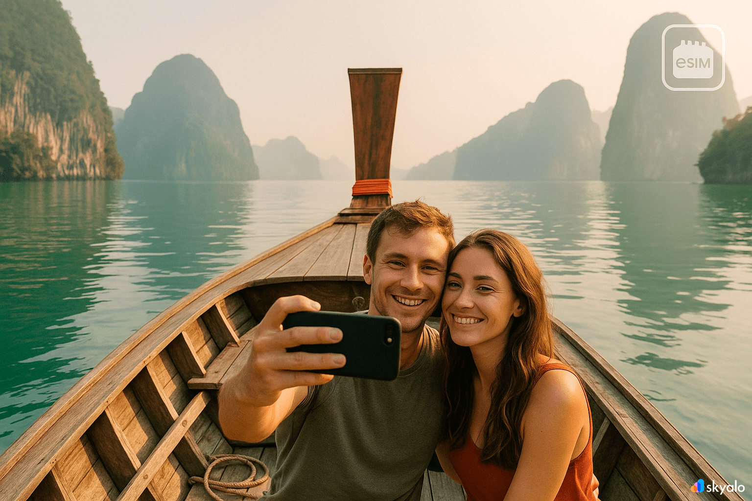 Selfie at “James Bond Island” — stories posted instantly via eSIM