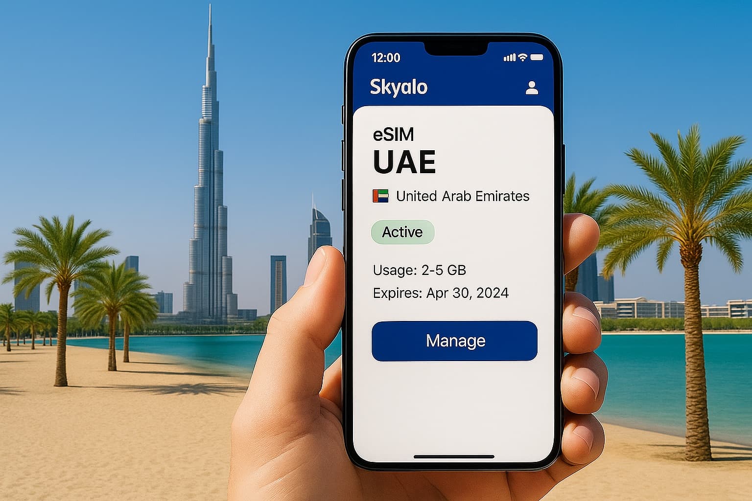 Stay connected in the UAE within minutes — with Skyalo and no roaming