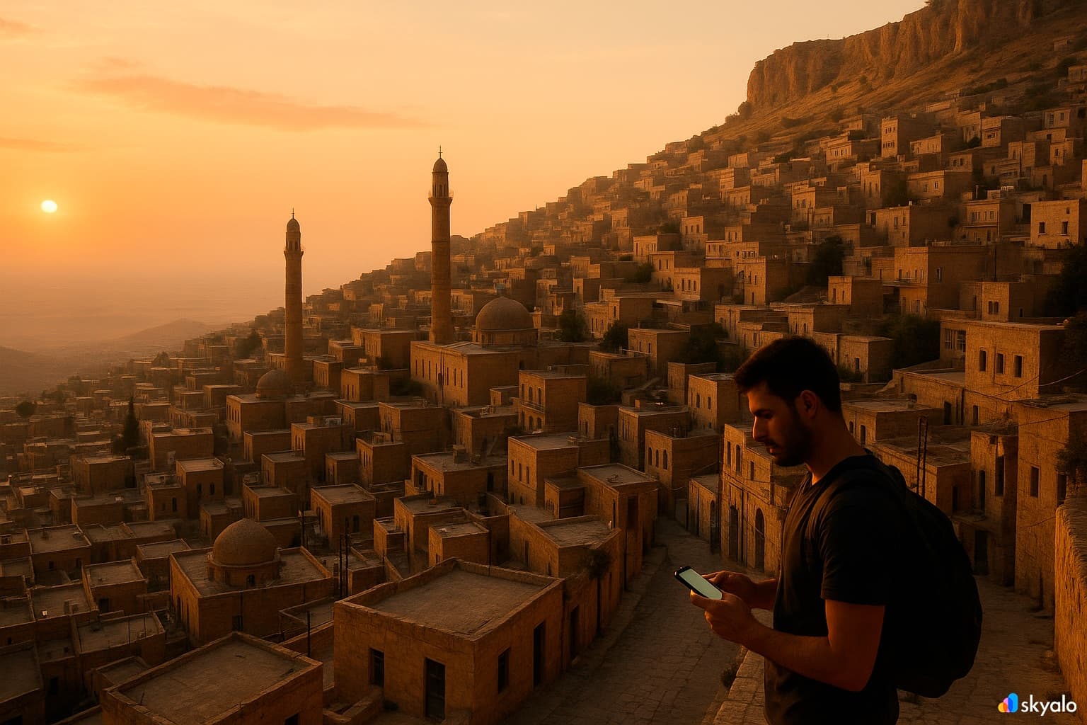 Sunset over Mardin — exploring with confidence using eSIM