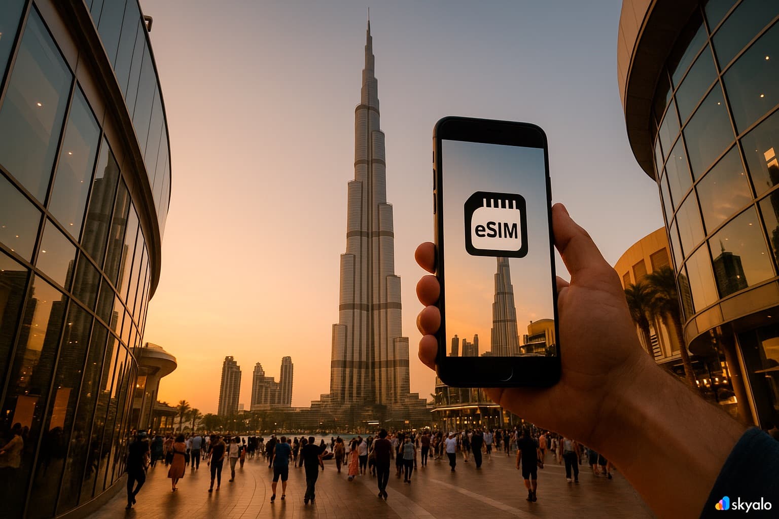 Shooting Burj Khalifa — stable internet via eSIM