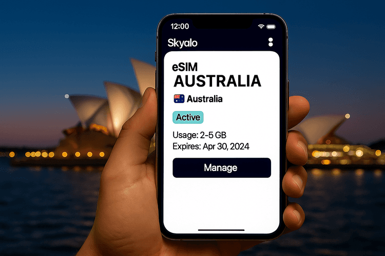 Stay online in Australia with Skyalo — no plastic SIM card needed
