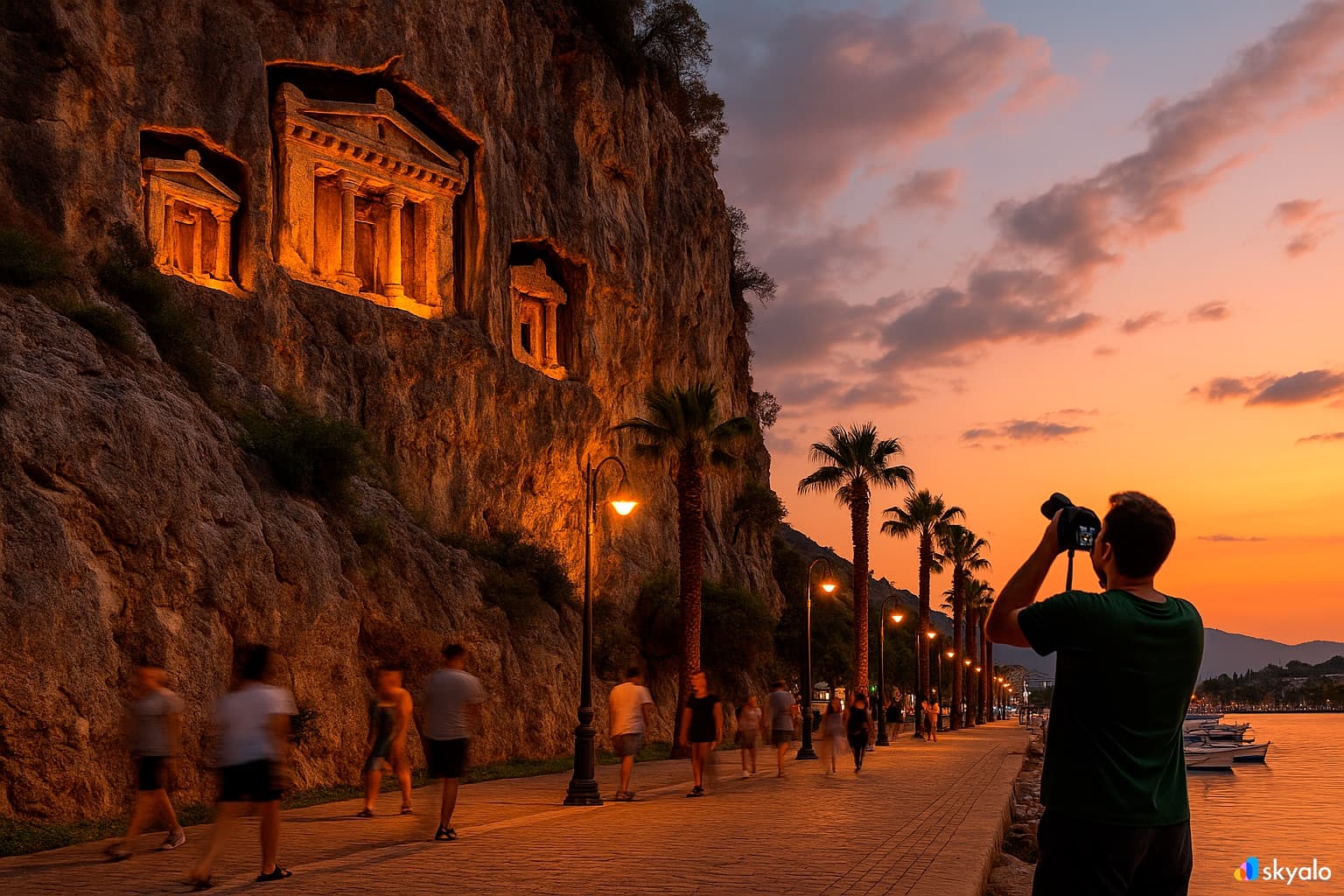 The Lycian tombs in Fethiye