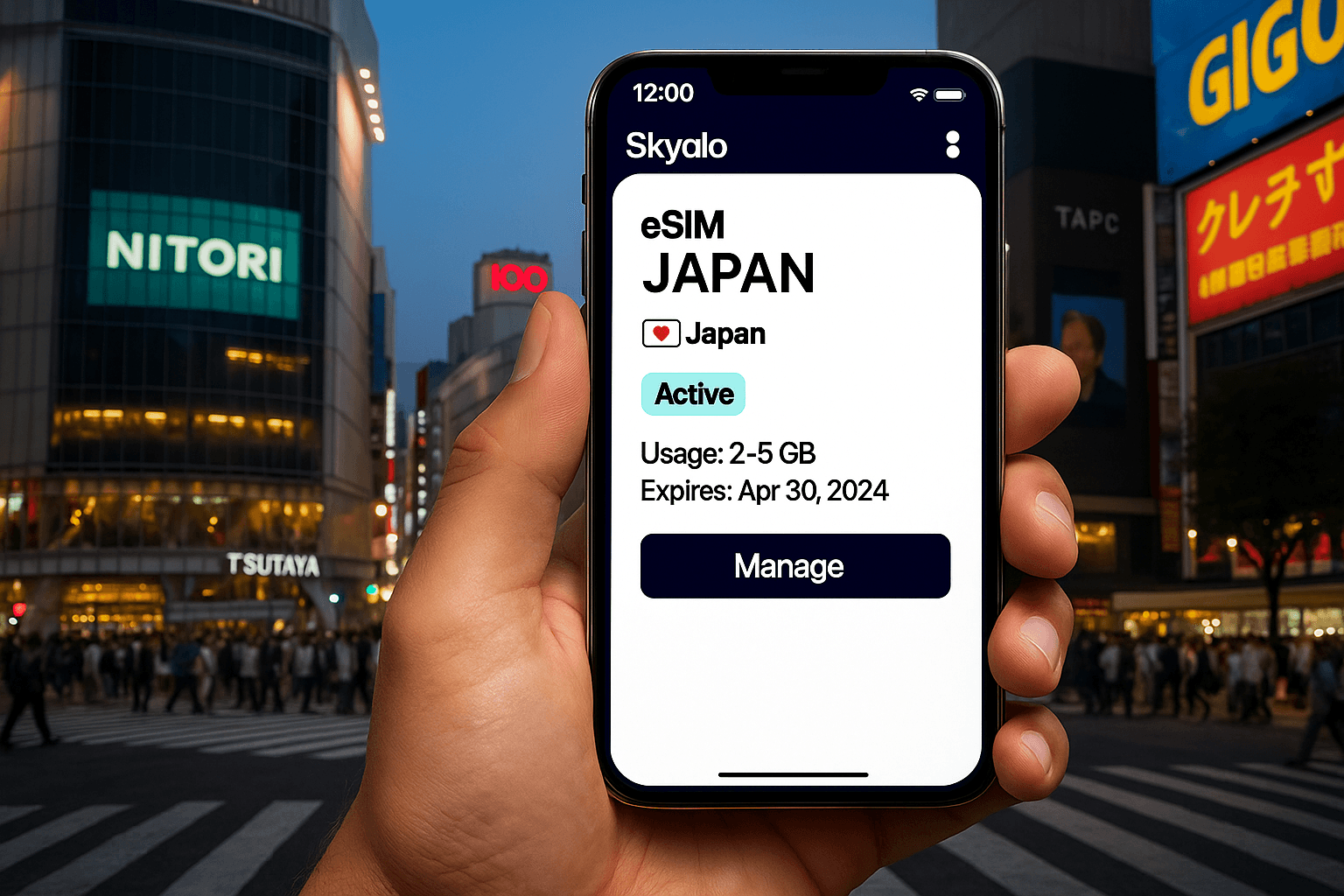 Get connected instantly in Japan with Skyalo