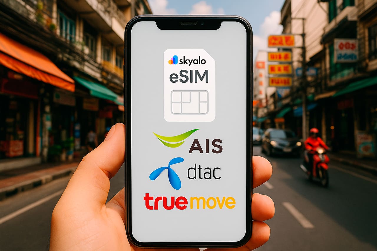 Skyalo کمک می‌کند در چند دقیقه به اینترنت تایلند وصل شوید — بدون صف و بدون رومینگ
