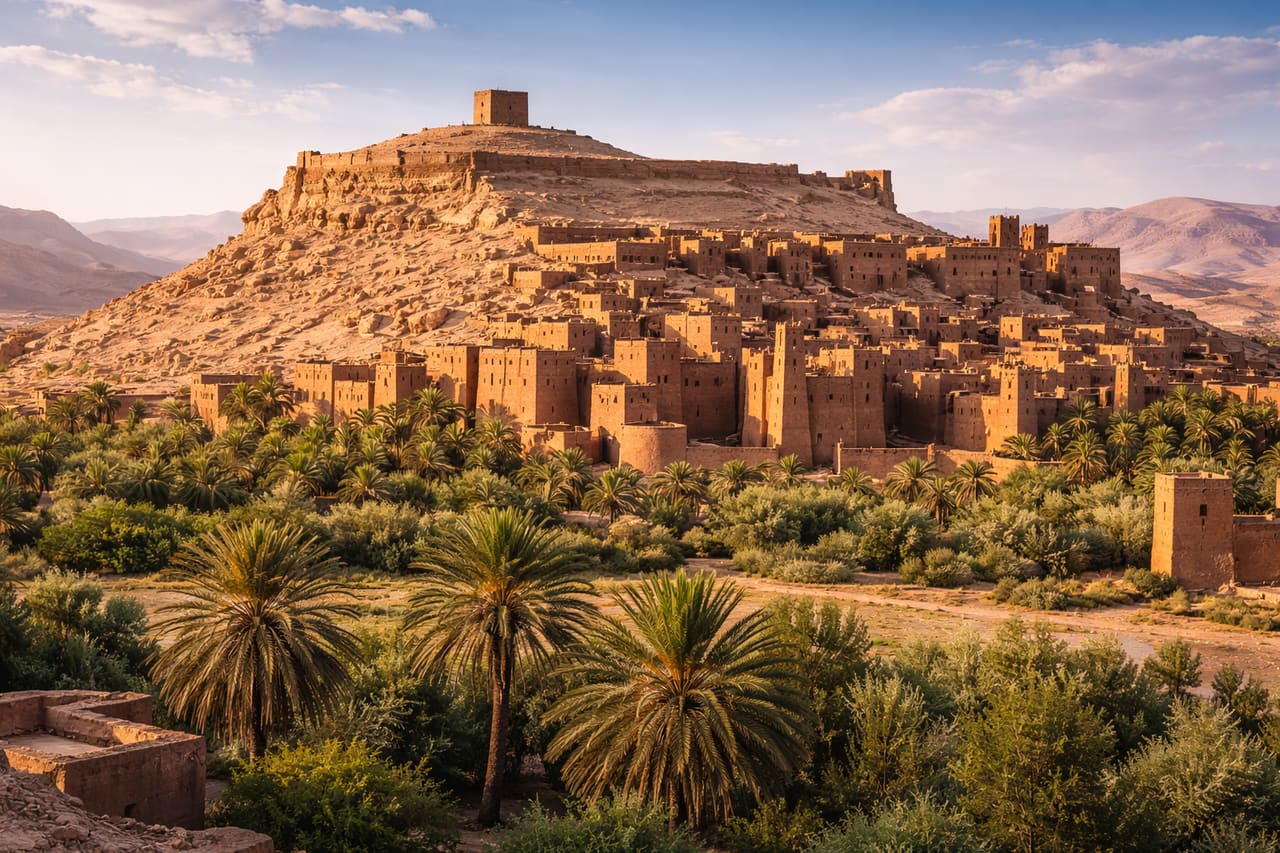 Antica kasbah di Aït-Ben-Haddou in Marocco.