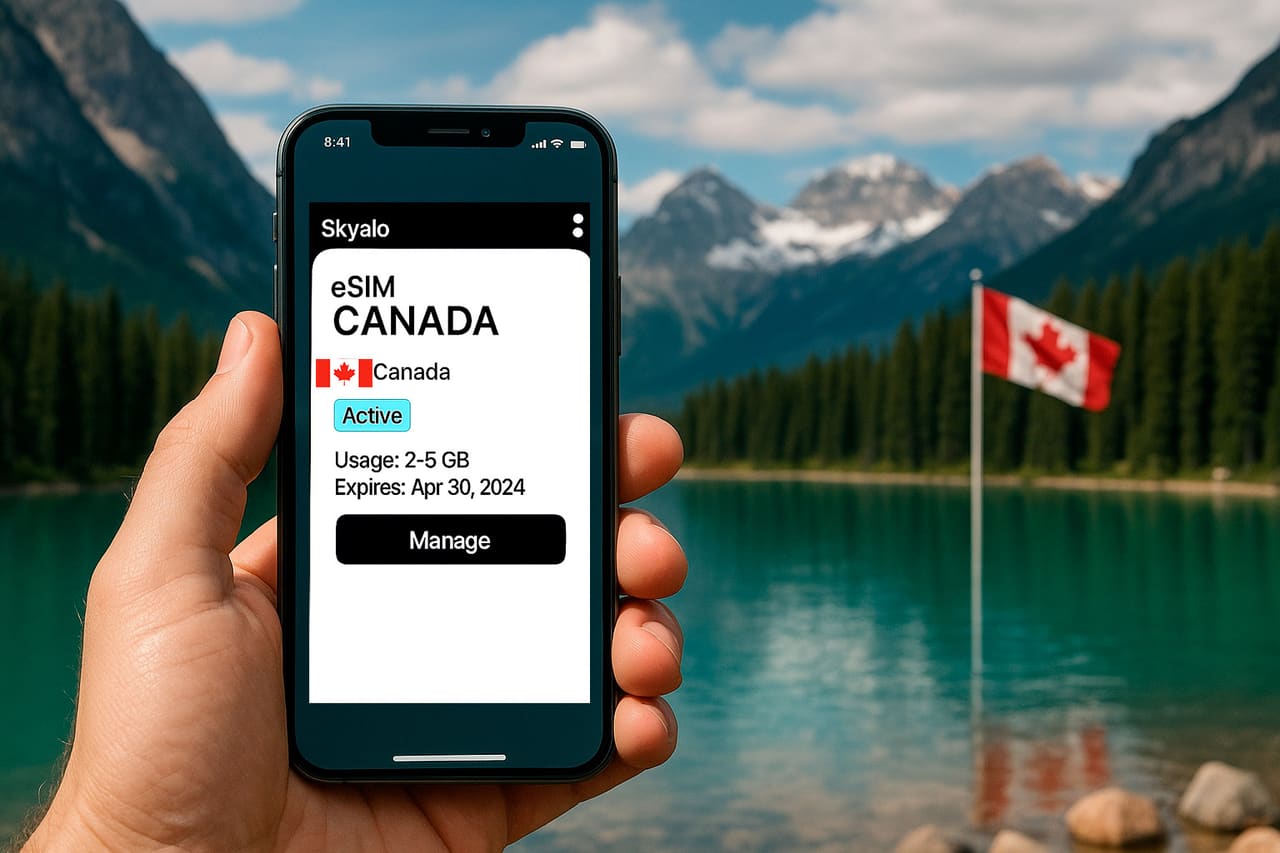 Resta connesso in modo affidabile in Canada con Skyalo — veloce, facile e conveniente