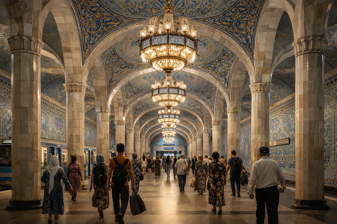 Stazione della metropolitana a Tashkent