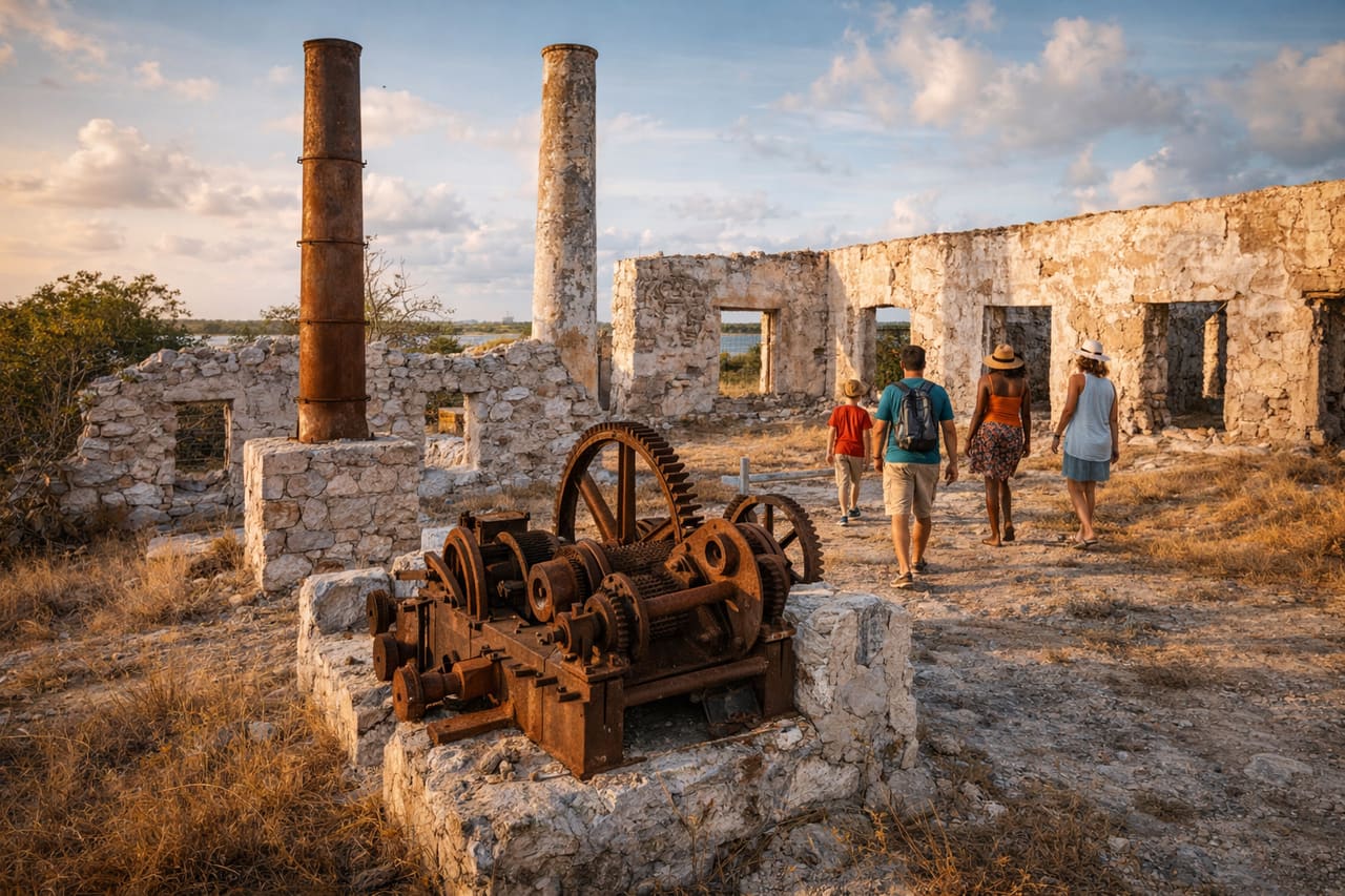 Vecchie strutture per il sale di Anguilla
