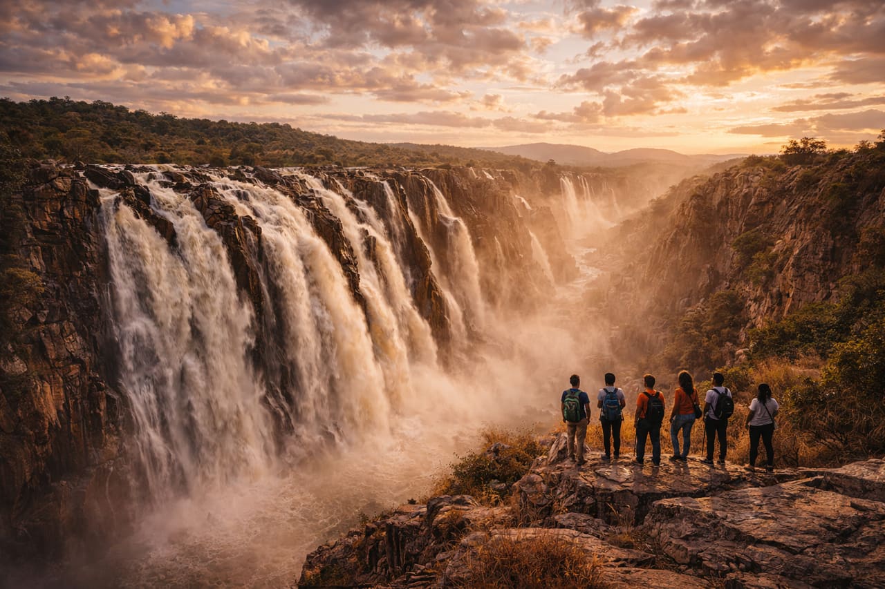 Cascate di Ruacana al confine dell’Angola