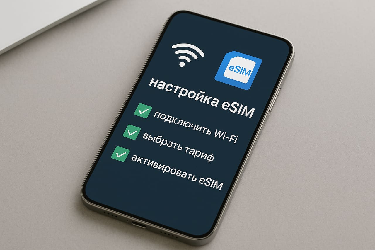 Vše, co potřebujete k instalaci eSIM: kompatibilní smartphone, internet a aktivní tarif.