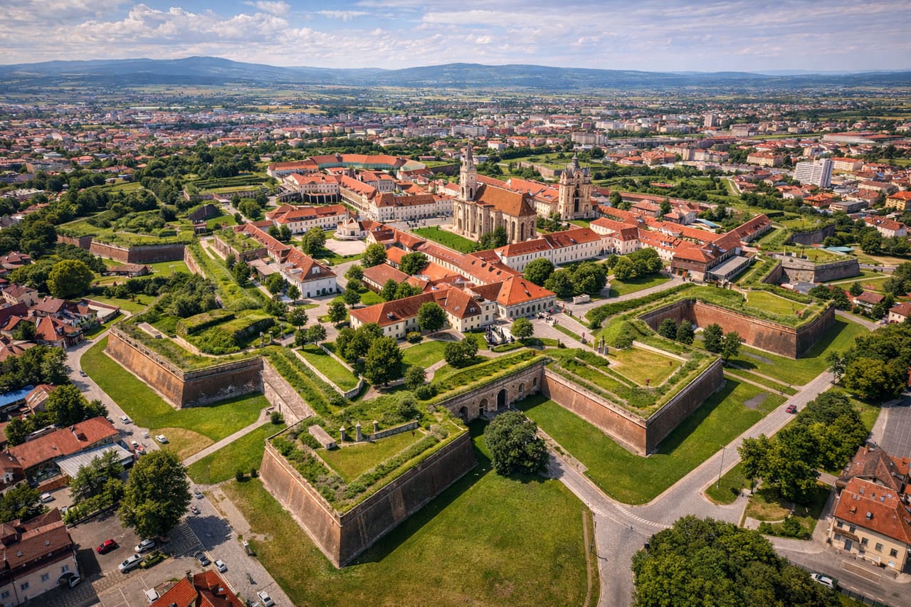 La Fortezza di Alba Iulia vista dall’alto.