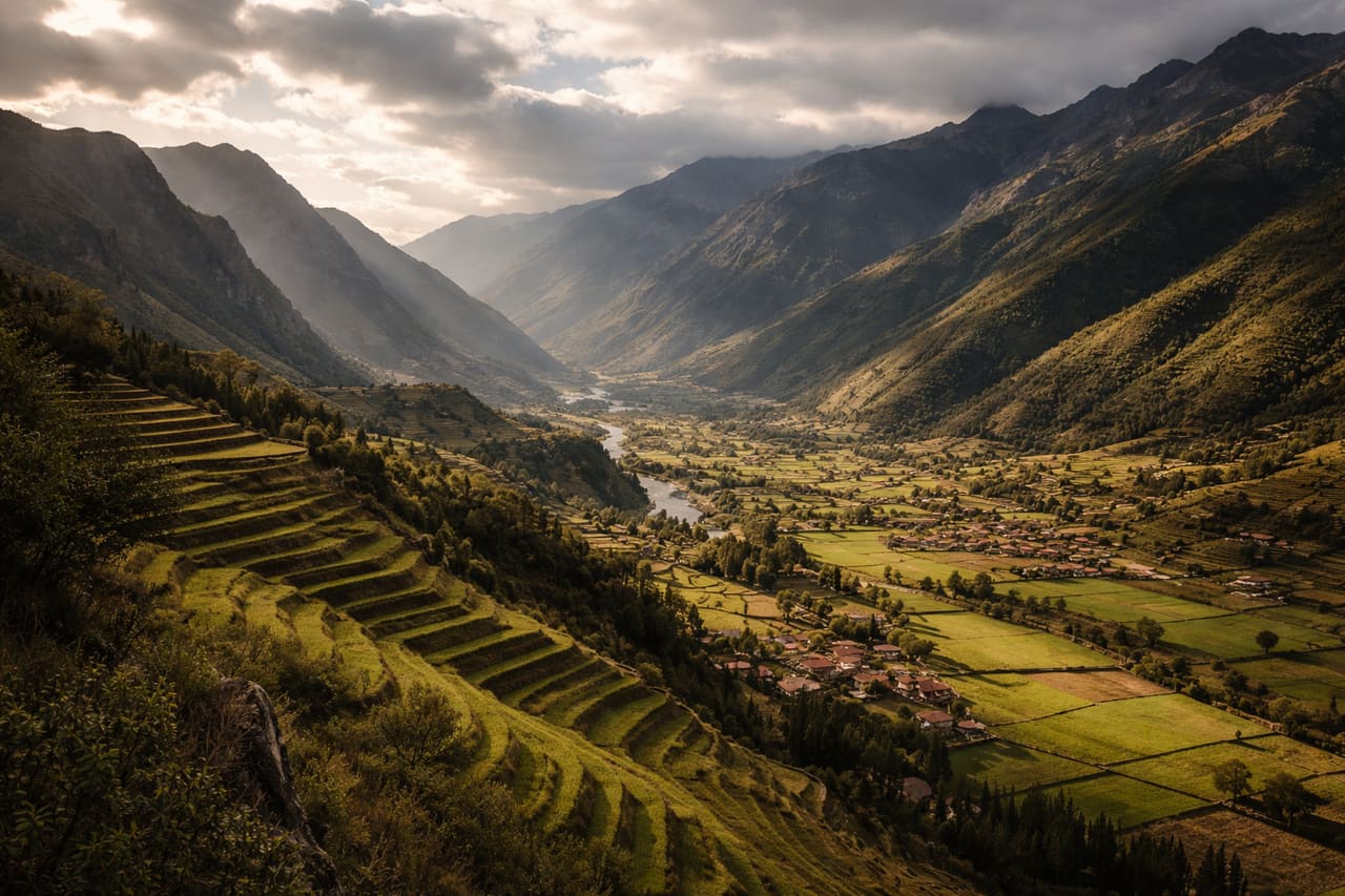 Sacred Valley of the Incas - salah satu wilayah terindah di Peru, tempat wisatawan menggunakan eSIM untuk navigasi antar kompleks arkeologi