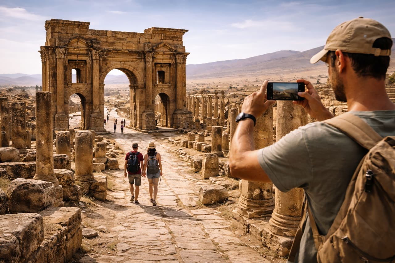 Rovine di Timgad e Arco di Traiano