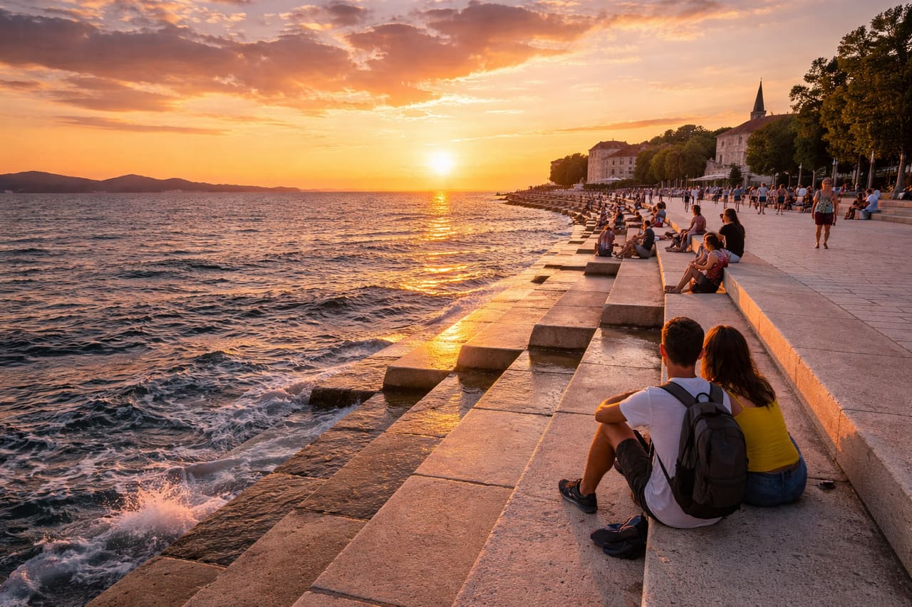 Meeresorgel an der Uferpromenade von Zadar