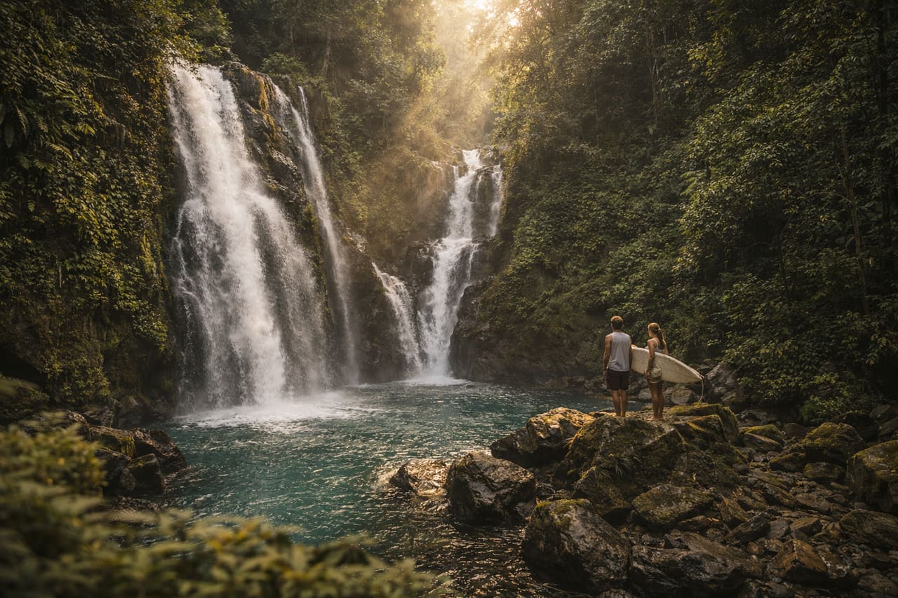 Cascata a più livelli Aling-Aling tra il verde tropicale