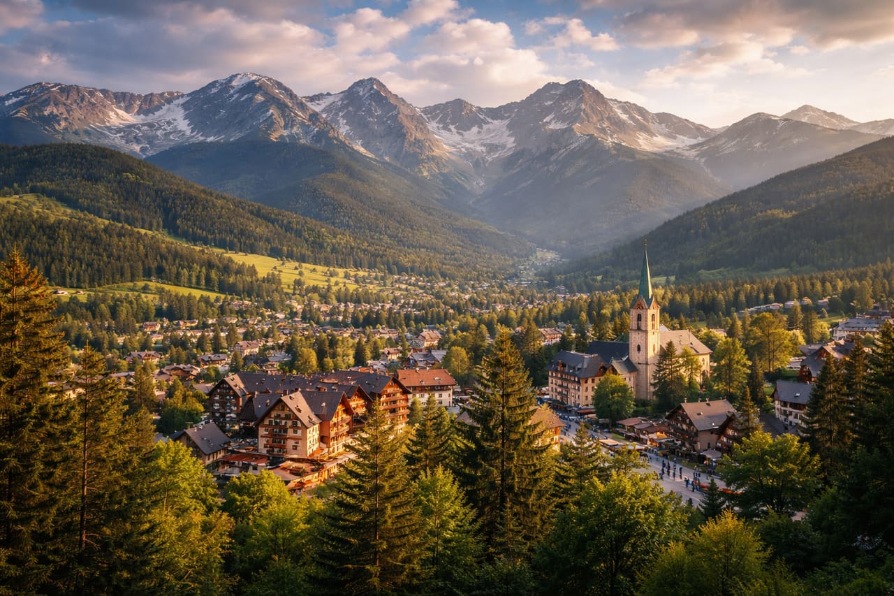 Località montana di Zakopane e i Tatra