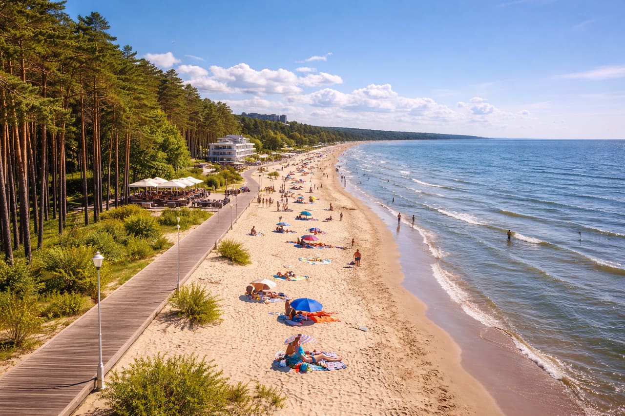 Baltık Denizi’ndeki Jūrmala plajları