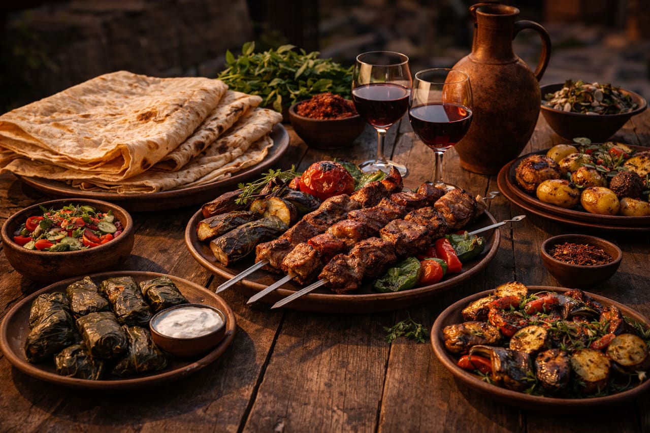 Cucina tradizionale armena e vino