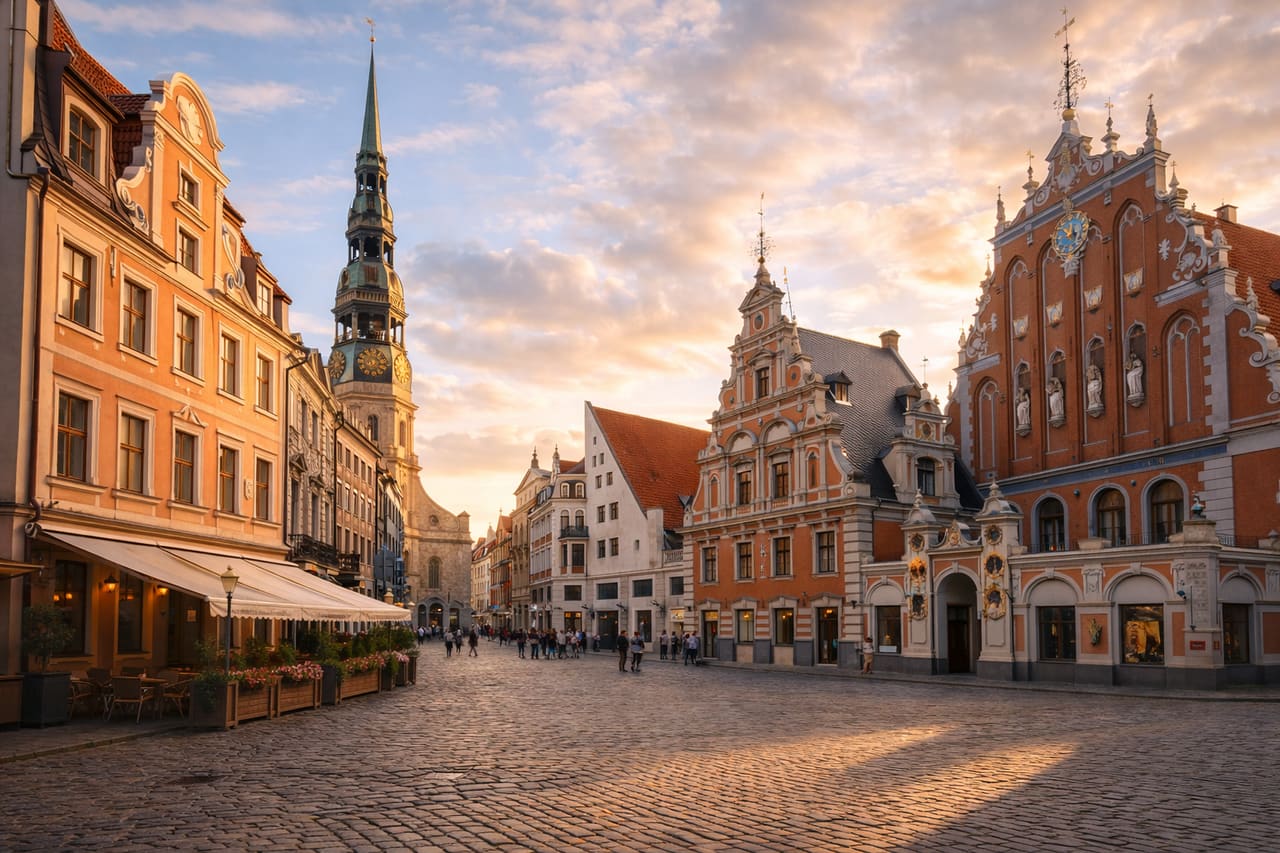Riga’nın eski şehri ve Ortaçağ mimarisi