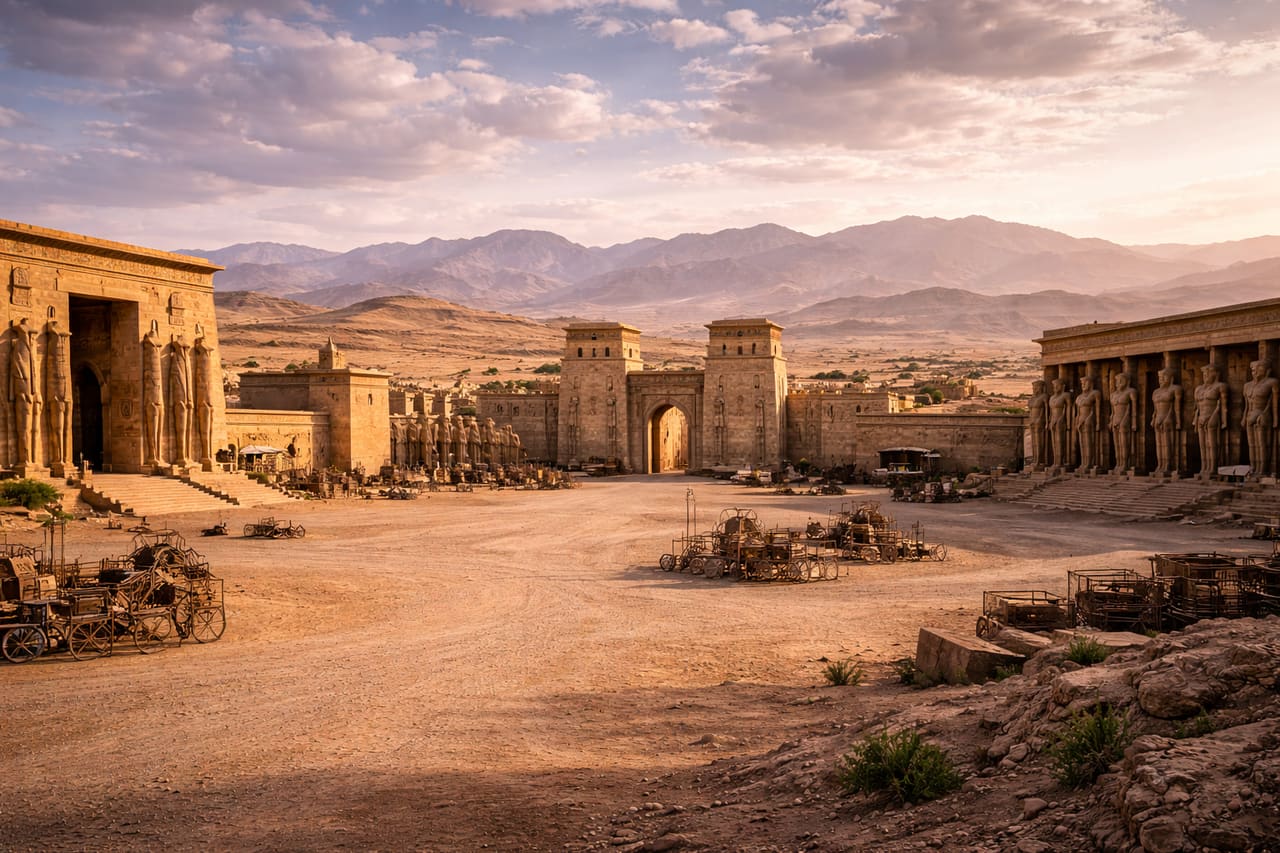 La città di Ouarzazate nella regione desertica del sud del Marocco.