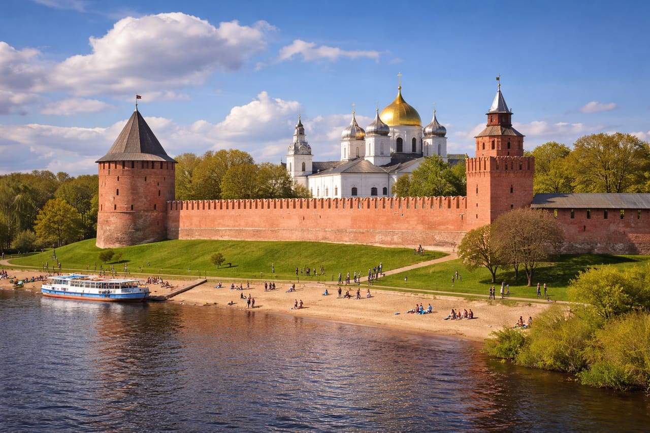 Cremlino di Novgorod e Cattedrale di Santa Sofia.
