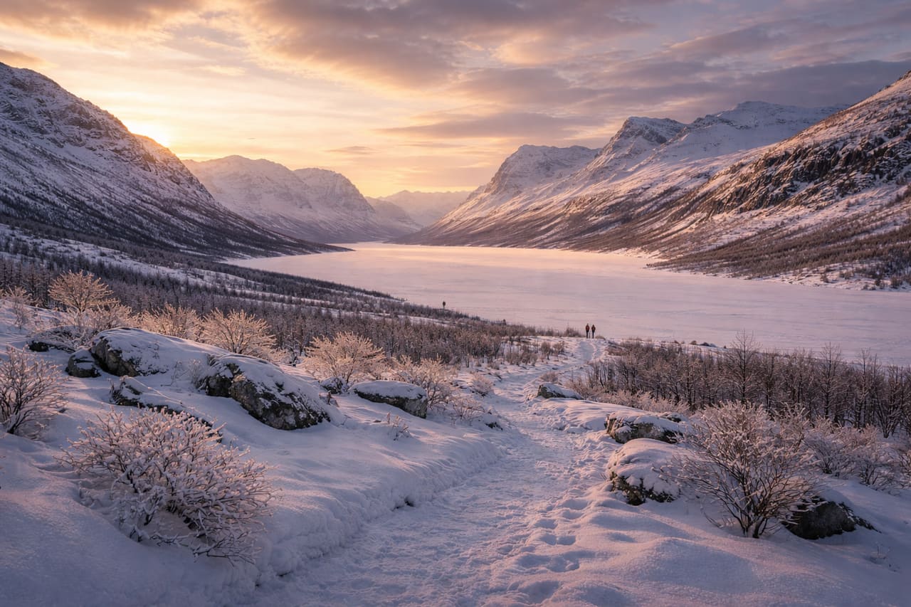 Parco nazionale di Abisko e un percorso di montagna