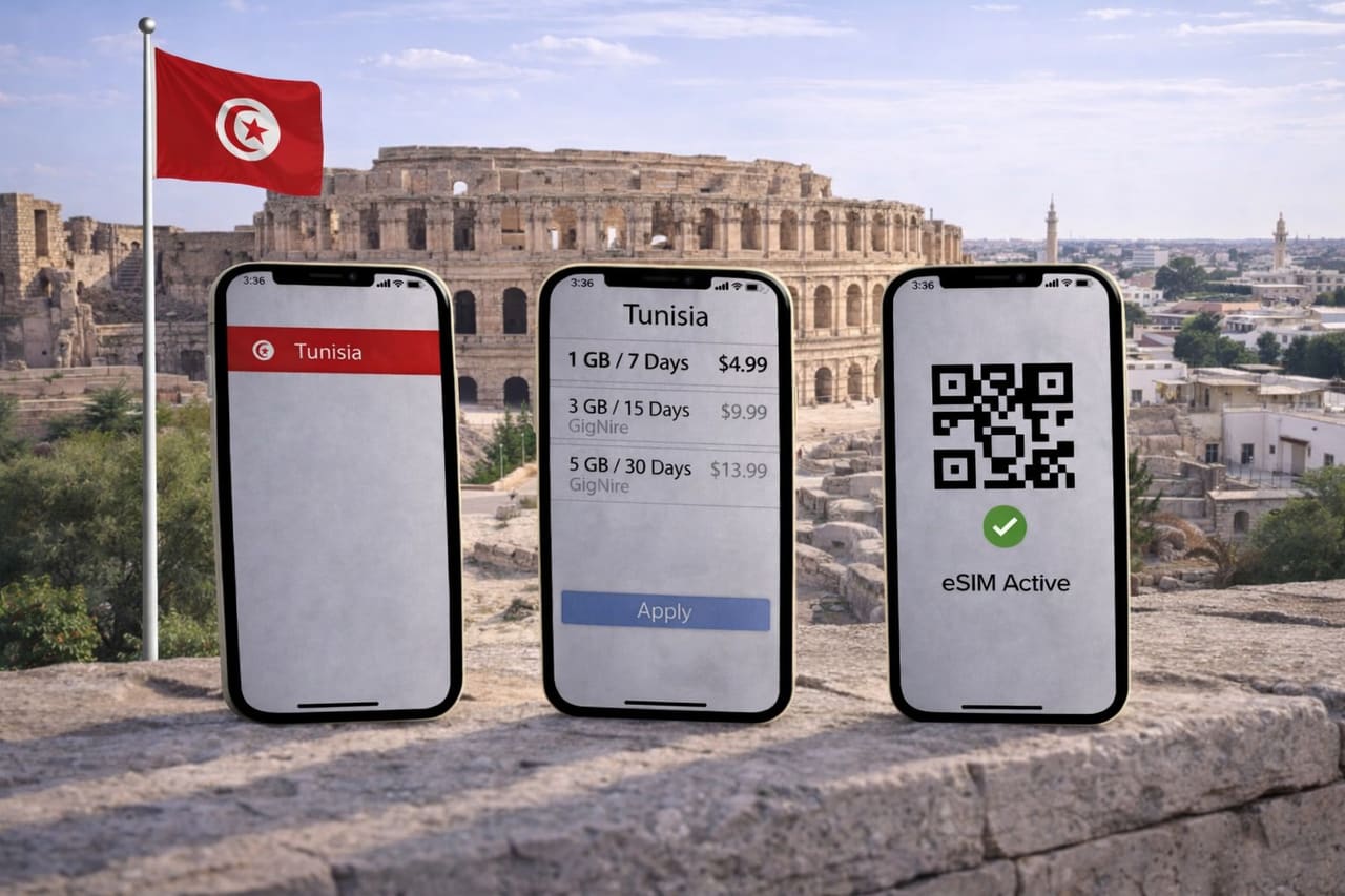 Процесс подключения eSIM в Тунисе - выбор тарифа, установка и активация через QR-код