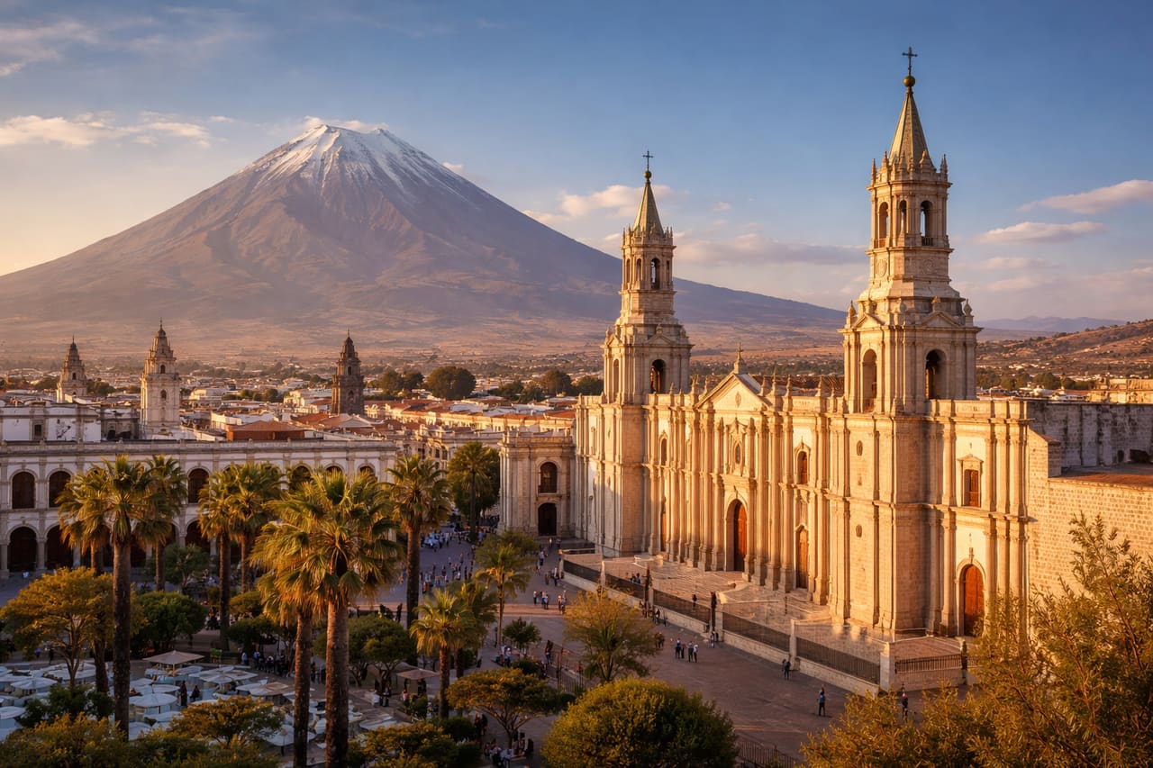 Arequipa - salah satu kota kolonial terindah di Peru