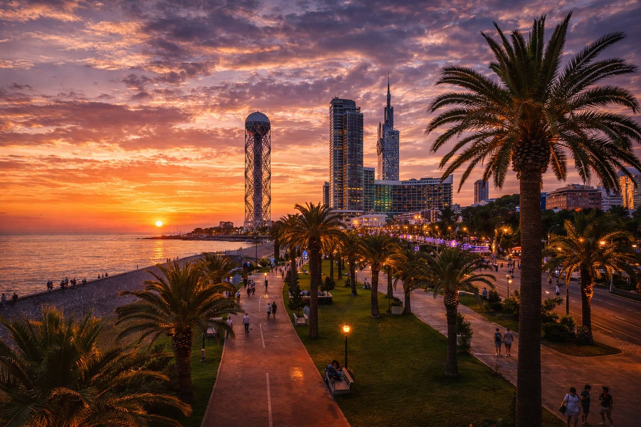 باتومي على ساحل البحر الأسود - منتجع عصري مع إنترنت محمول عبر eSIM